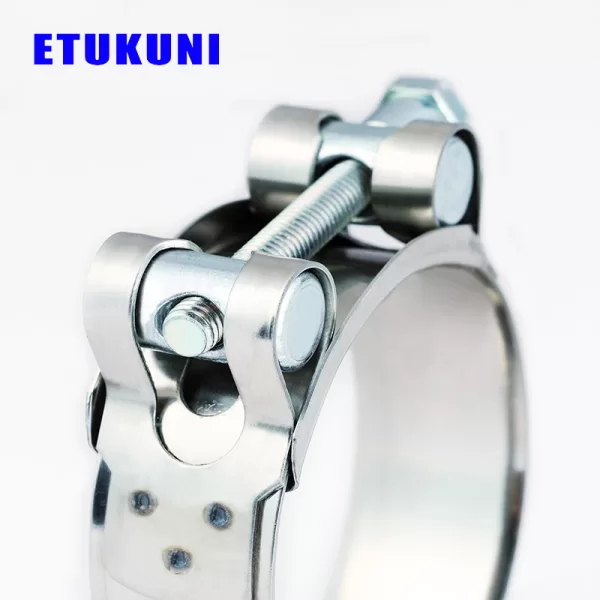  Zinc plated steel W1 Heavy Duty Single Bolt Hose Clamp - Image 3