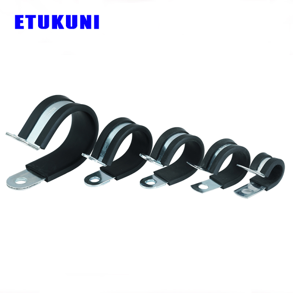 Hose Clamp rubber clamp rubber hose clamp rubber pipe clamp rubber sleeve clamp stainless steel pipe clamp with rubber grommet