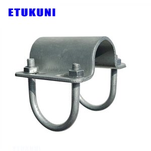 Galvanized iron 32 Double U Type cross pipe clamps