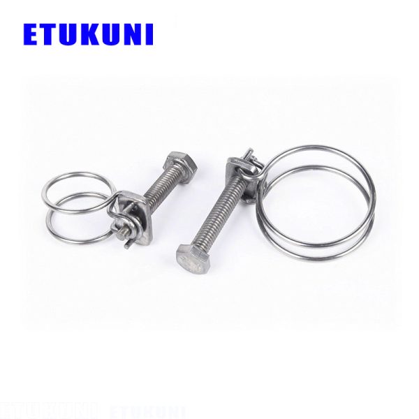 wire hose clamps Hose Clamp wire hose clamps wire hose clips stainless steel saddle clamp double wire hose clamp adjustable metal worm duct clamps