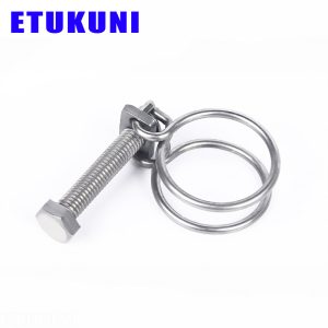 Hose Clamp wire hose clamps wire hose clips stainless steel saddle clamp double wire hose clamp adjustable metal worm duct clamps